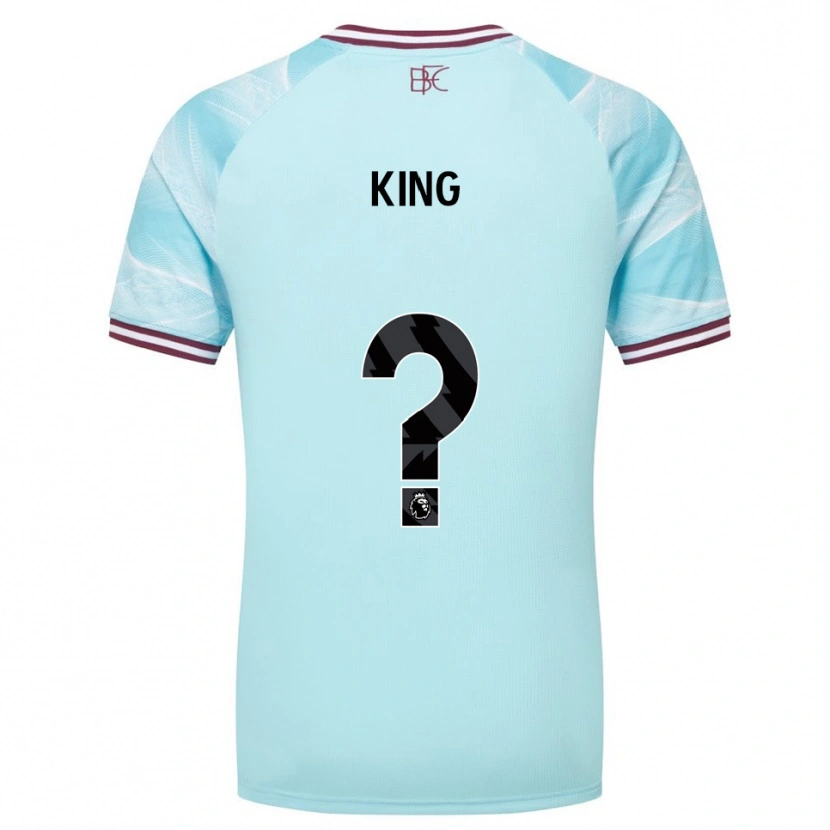 Danxen Kvinnor Corey King #0 Himmelsblå Vinröd Bortatröja Matchtröjor 2025/26 Tröjor T-Tröja