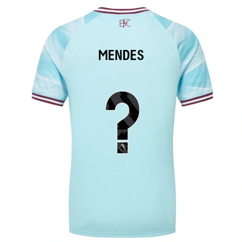 Danxen Kvinnor João Mendes #0 Himmelsblå Vinröd Bortatröja Matchtröjor 2025/26 Tröjor T-Tröja