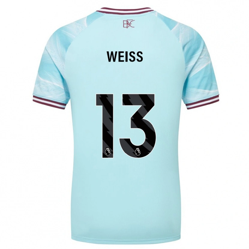 Danxen Kvinnor Max Weiß #13 Himmelsblå Vinröd Bortatröja Matchtröjor 2025/26 Tröjor T-Tröja