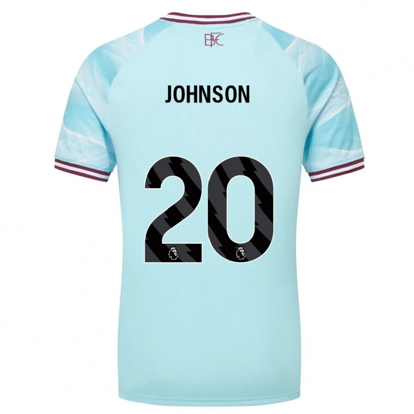 Danxen Kvinnor Zach Johnson #20 Himmelsblå Vinröd Bortatröja Matchtröjor 2025/26 Tröjor T-Tröja