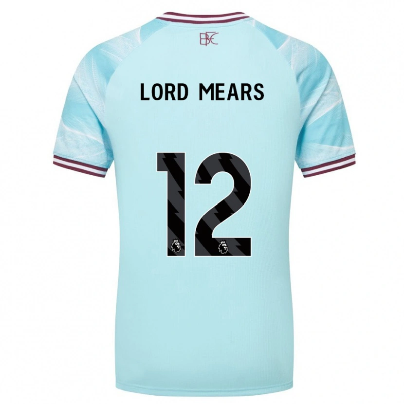 Danxen Kvinnor Rhema Lord-Mears #12 Himmelsblå Vinröd Bortatröja Matchtröjor 2025/26 Tröjor T-Tröja