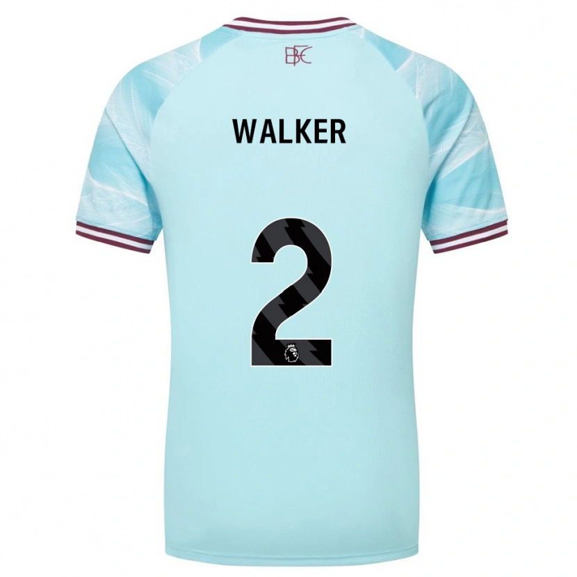 Danxen Kvinnor Kyle Walker #2 Himmelsblå Vinröd Bortatröja Matchtröjor 2025/26 Tröjor T-Tröja