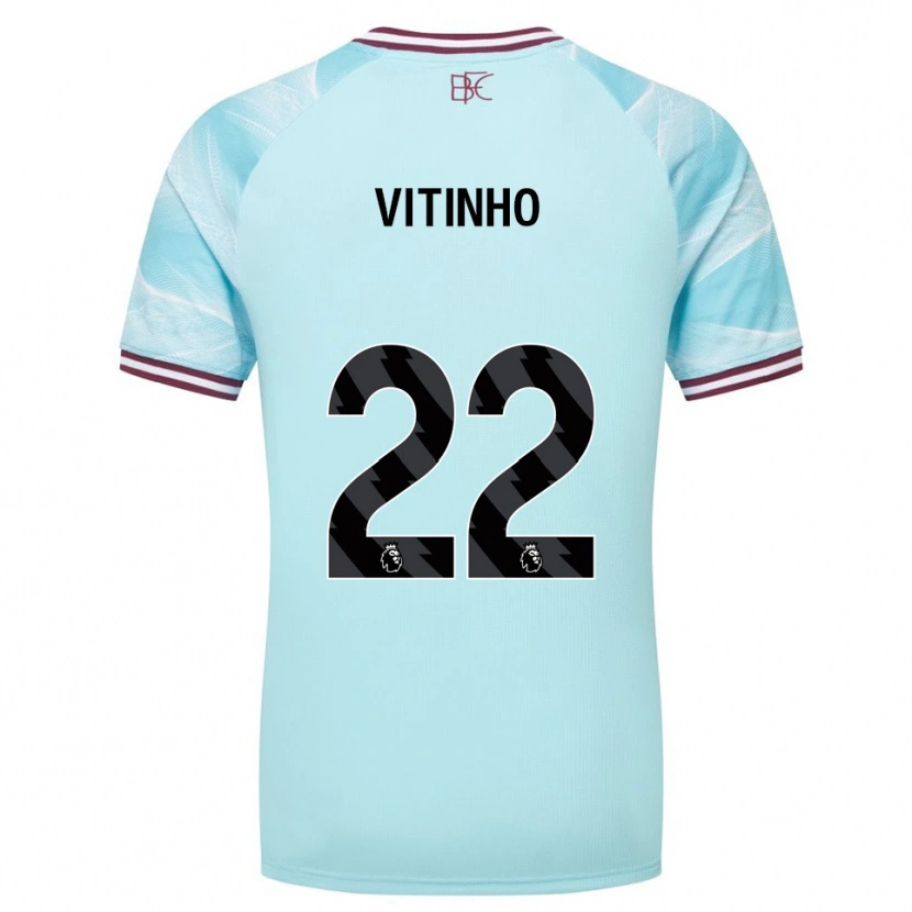 Danxen Kvinnor Vitinho #22 Himmelsblå Vinröd Bortatröja Matchtröjor 2025/26 Tröjor T-Tröja