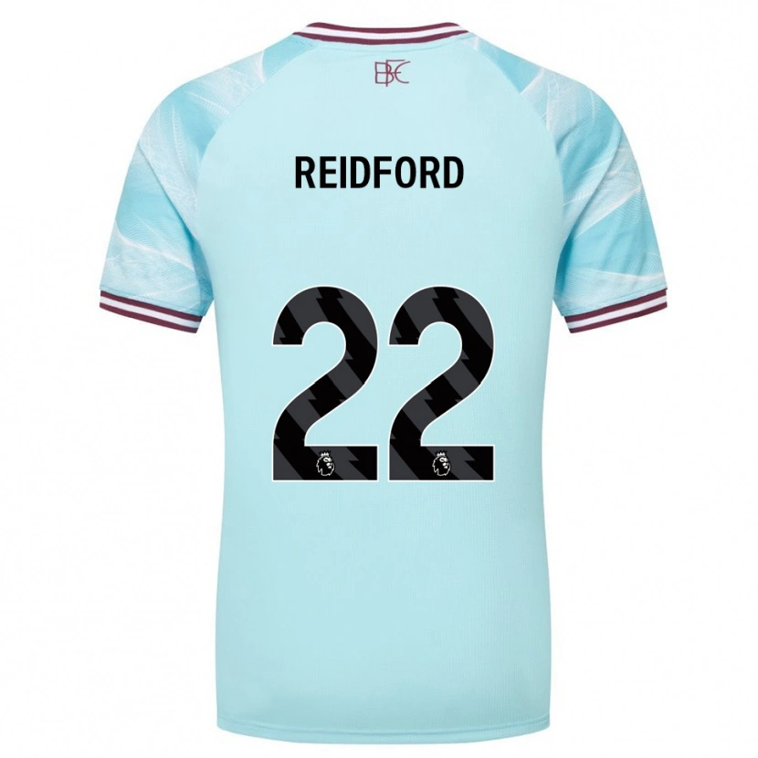 Danxen Kvinnor Isabella Reidford #22 Himmelsblå Vinröd Bortatröja Matchtröjor 2025/26 Tröjor T-Tröja