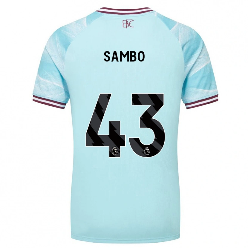 Danxen Kvinnor Shurandy Sambo #43 Himmelsblå Vinröd Bortatröja Matchtröjor 2025/26 Tröjor T-Tröja