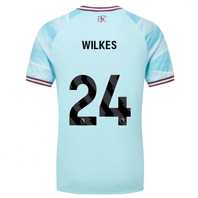 Danxen Kvinnor Tilly Wilkes #24 Himmelsblå Vinröd Bortatröja Matchtröjor 2025/26 Tröjor T-Tröja