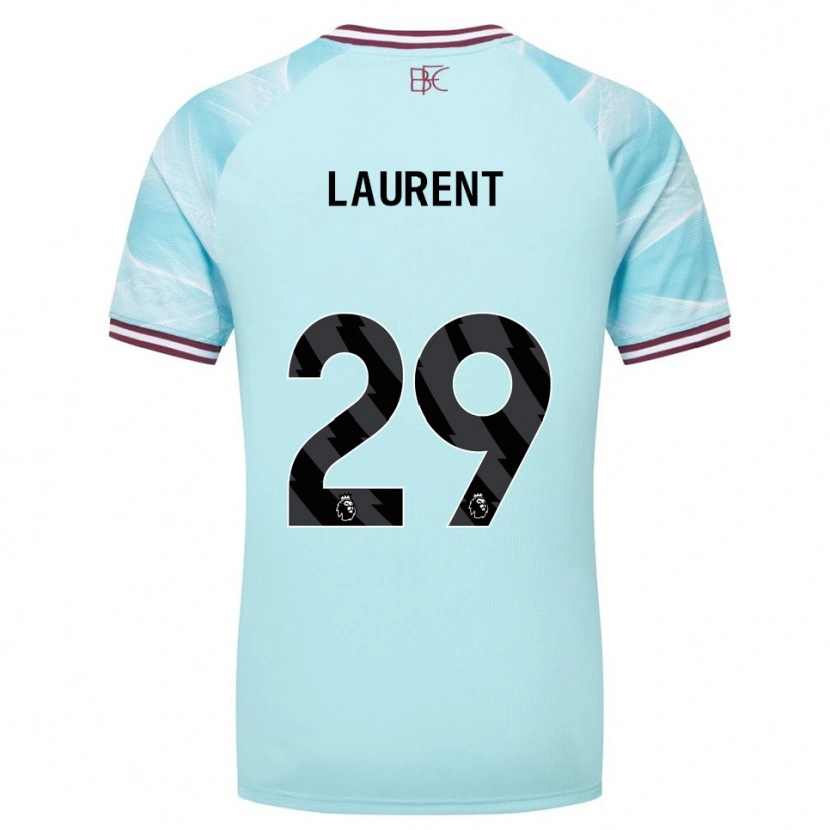 Danxen Kvinnor Josh Laurent #29 Himmelsblå Vinröd Bortatröja Matchtröjor 2025/26 Tröjor T-Tröja