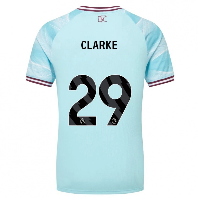 Danxen Kvinnor Abby Clarke #29 Himmelsblå Vinröd Bortatröja Matchtröjor 2025/26 Tröjor T-Tröja