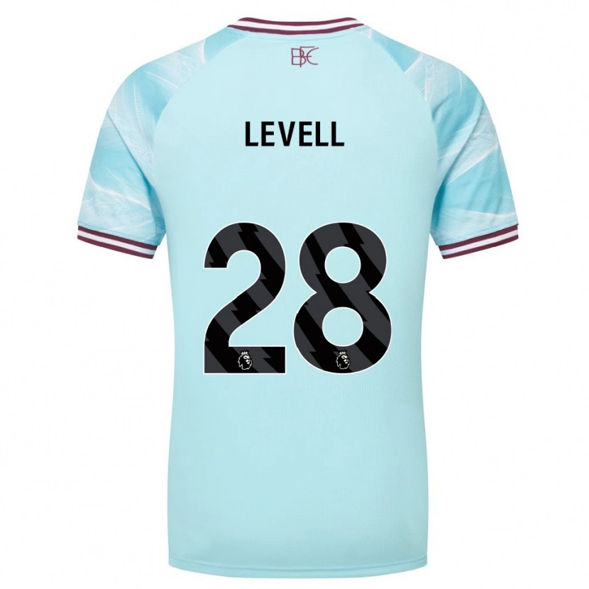 Danxen Kvinnor Kirstie Levell #28 Himmelsblå Vinröd Bortatröja Matchtröjor 2025/26 Tröjor T-Tröja