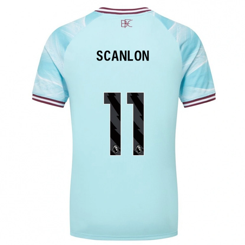 Danxen Kvinnor Luca Scanlon #11 Himmelsblå Vinröd Bortatröja Matchtröjor 2025/26 Tröjor T-Tröja