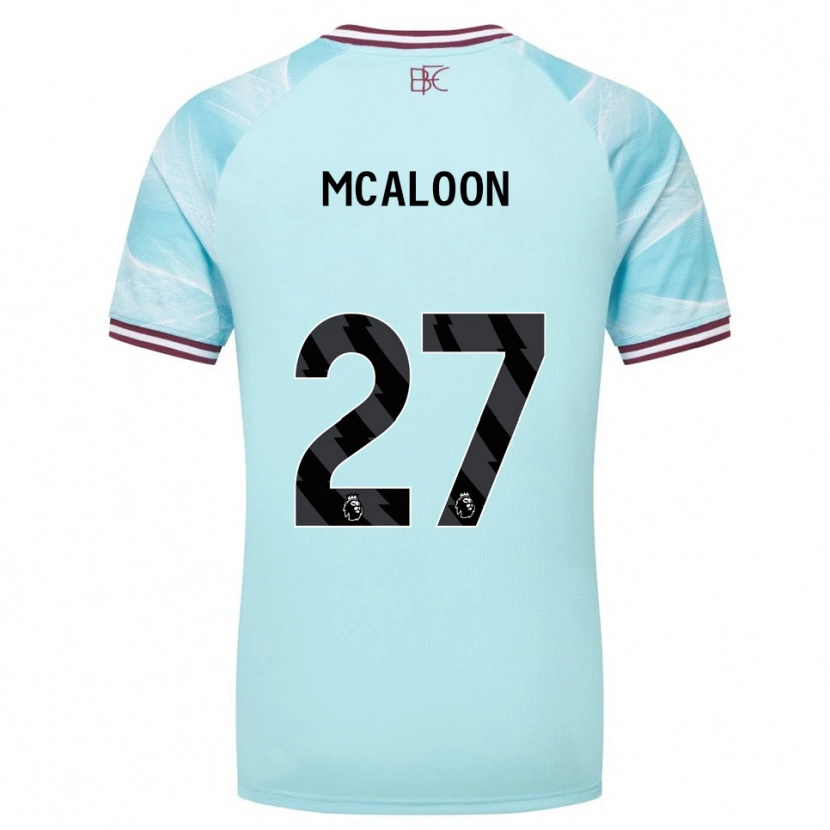 Danxen Kvinnor Naoisha Mcaloon #27 Himmelsblå Vinröd Bortatröja Matchtröjor 2025/26 Tröjor T-Tröja