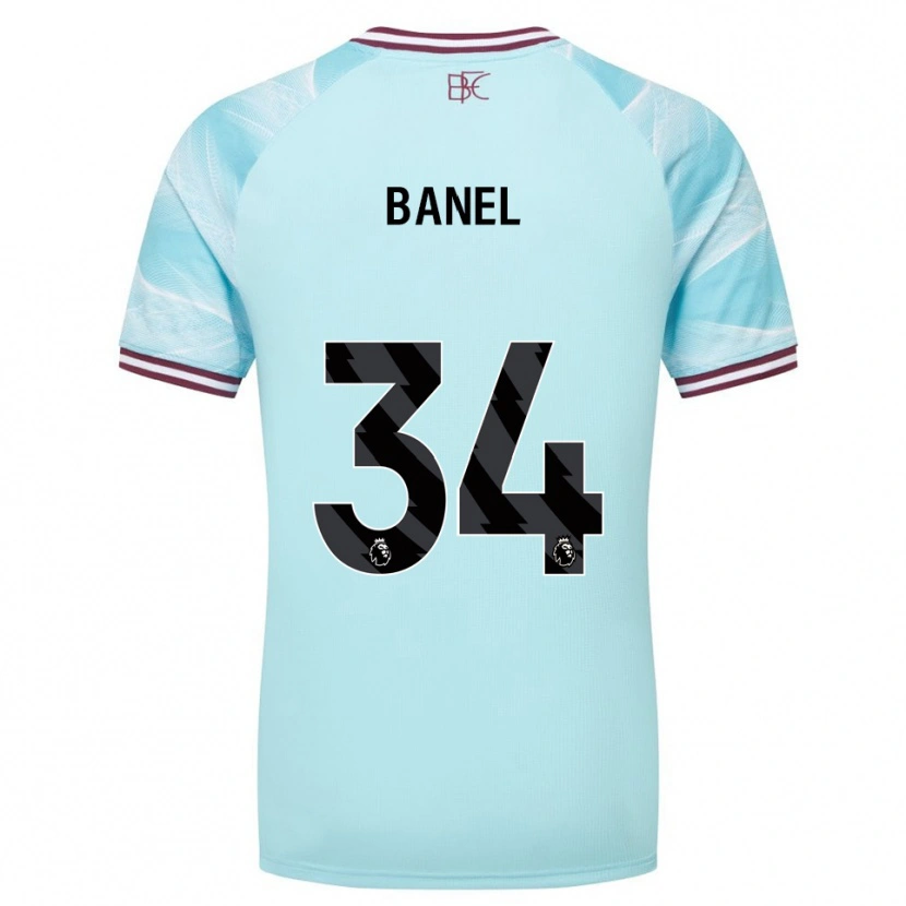 Danxen Kvinnor Jaydon Banel #34 Himmelsblå Vinröd Bortatröja Matchtröjor 2025/26 Tröjor T-Tröja