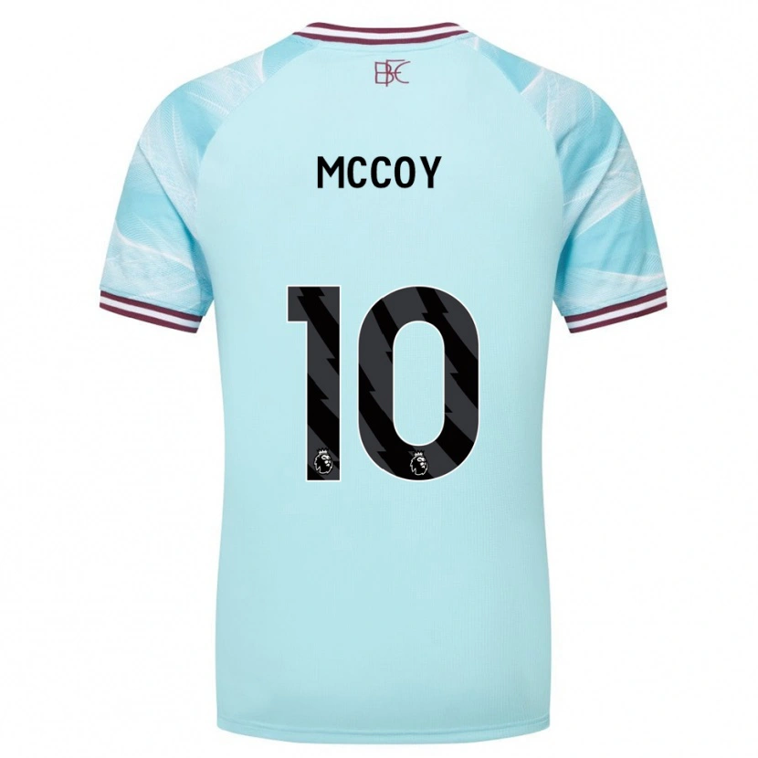 Danxen Kvinnor Adam Mccoy #10 Himmelsblå Vinröd Bortatröja Matchtröjor 2025/26 Tröjor T-Tröja