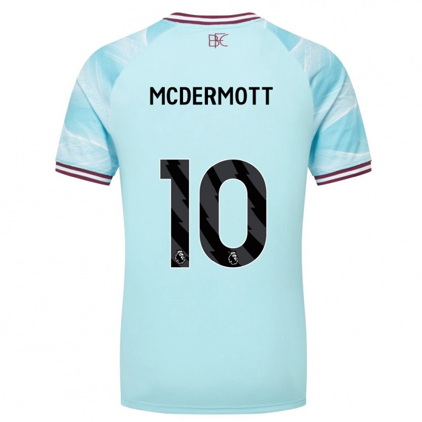 Danxen Kvinnor Tommy Mcdermott #10 Himmelsblå Vinröd Bortatröja Matchtröjor 2025/26 Tröjor T-Tröja