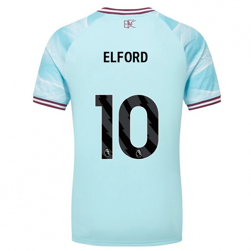 Danxen Kvinnor Laura Elford #10 Himmelsblå Vinröd Bortatröja Matchtröjor 2025/26 Tröjor T-Tröja