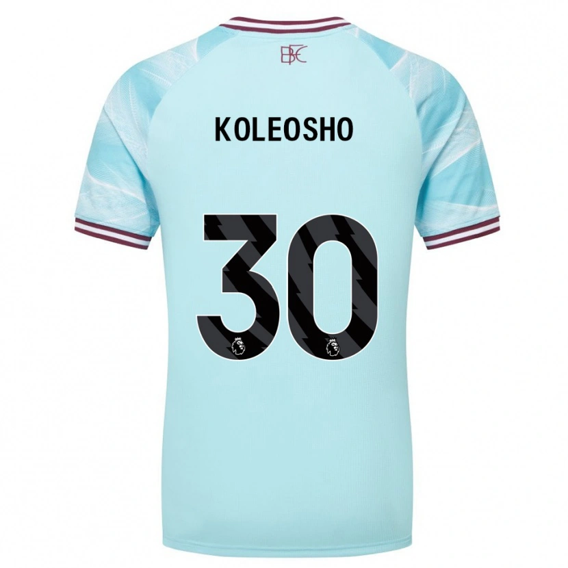 Danxen Kvinnor Luca Koleosho #30 Himmelsblå Vinröd Bortatröja Matchtröjor 2025/26 Tröjor T-Tröja