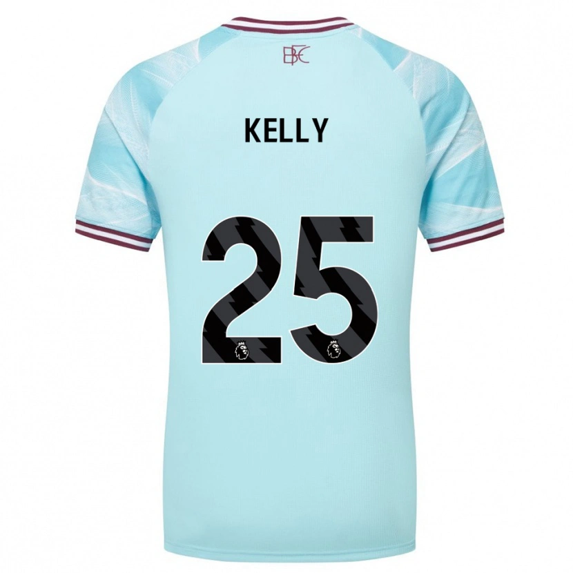 Danxen Kvinnor Aimee Kelly #25 Himmelsblå Vinröd Bortatröja Matchtröjor 2025/26 Tröjor T-Tröja