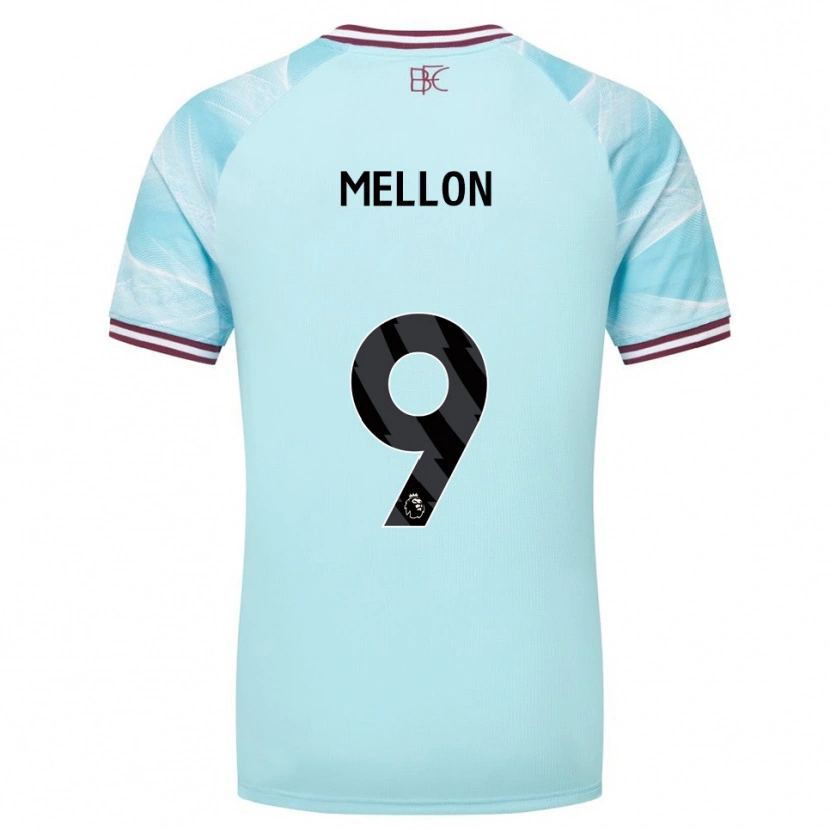 Danxen Kvinnor Michael Mellon #9 Himmelsblå Vinröd Bortatröja Matchtröjor 2025/26 Tröjor T-Tröja