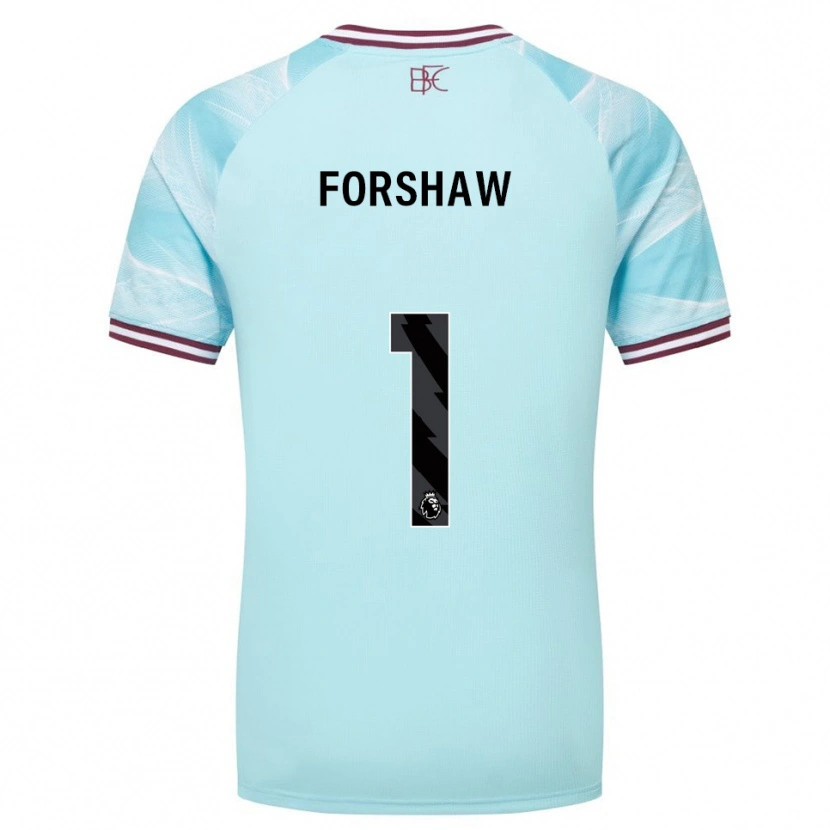 Danxen Kvinnor Lewis Forshaw #1 Himmelsblå Vinröd Bortatröja Matchtröjor 2025/26 Tröjor T-Tröja