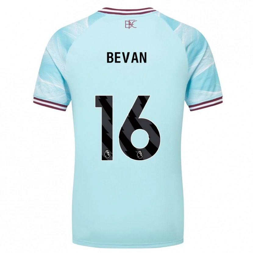 Danxen Kvinnor Joe Bevan #16 Himmelsblå Vinröd Bortatröja Matchtröjor 2025/26 Tröjor T-Tröja