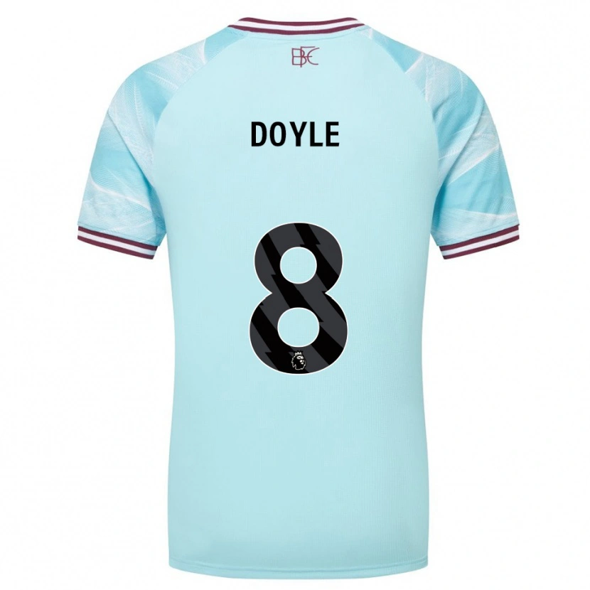 Danxen Kvinnor Emma Doyle #8 Himmelsblå Vinröd Bortatröja Matchtröjor 2025/26 Tröjor T-Tröja