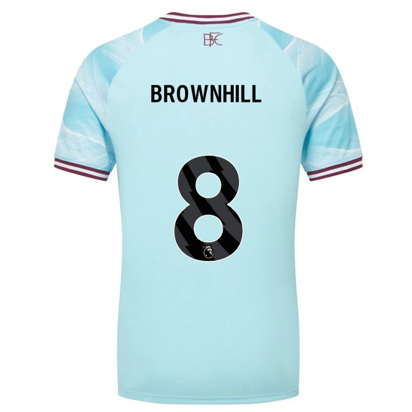 Danxen Kvinnor Josh Brownhill #8 Himmelsblå Vinröd Bortatröja Matchtröjor 2025/26 Tröjor T-Tröja