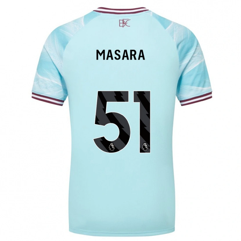 Danxen Kvinnor Vernon Masara #51 Himmelsblå Vinröd Bortatröja Matchtröjor 2025/26 Tröjor T-Tröja