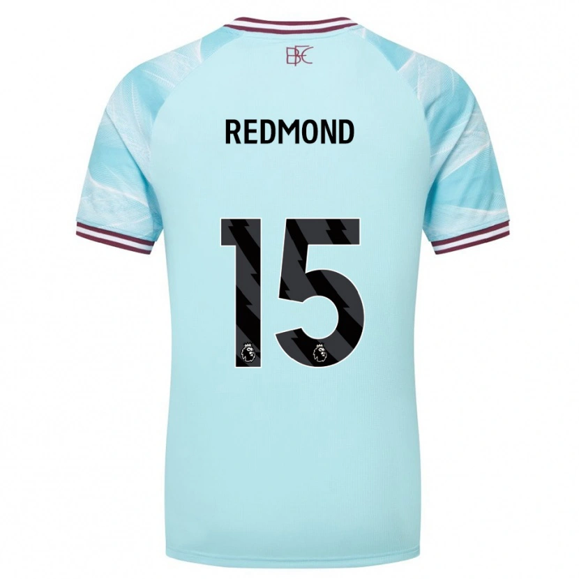 Danxen Kvinnor Nathan Redmond #15 Himmelsblå Vinröd Bortatröja Matchtröjor 2025/26 Tröjor T-Tröja