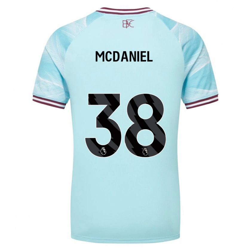 Danxen Kvinnor Louise Mcdaniel #38 Himmelsblå Vinröd Bortatröja Matchtröjor 2025/26 Tröjor T-Tröja