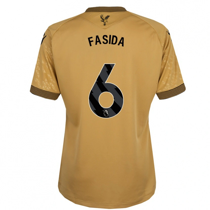 Danxen Kvinnor Jacob Fasida #6 Guld Svart Bortatröja Matchtröjor 2025/26 Tröjor T-Tröja