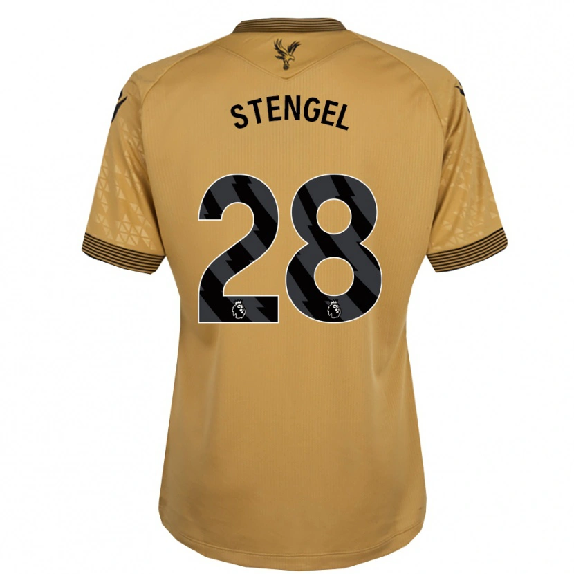Danxen Kvinnor Katie Stengel #28 Guld Svart Bortatröja Matchtröjor 2025/26 Tröjor T-Tröja