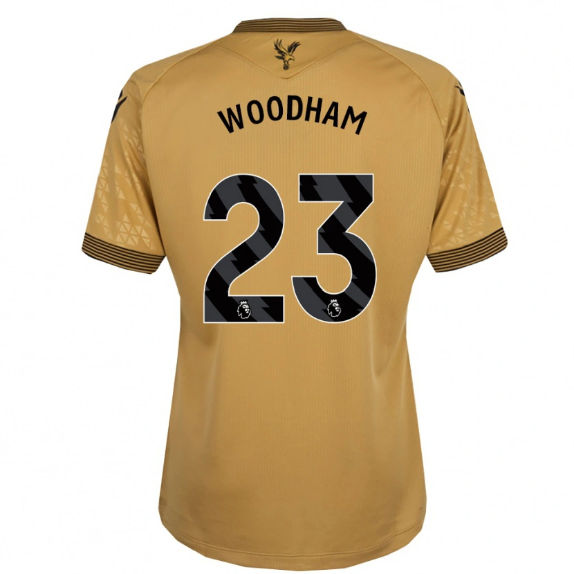 Danxen Kvinnor Lily Woodham #23 Guld Svart Bortatröja Matchtröjor 2025/26 Tröjor T-Tröja