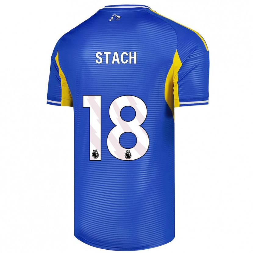 Danxen Kvinnor Anton Stach #18 Blå Gul Bortatröja Matchtröjor 2025/26 Tröjor T-Tröja
