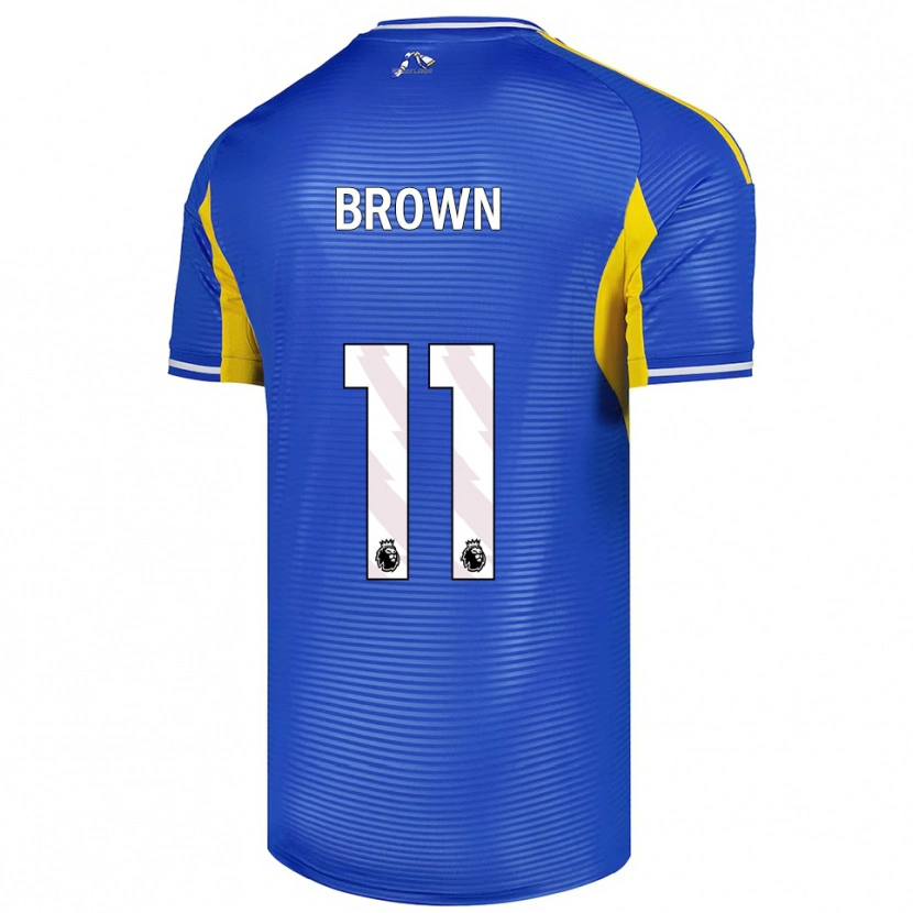 Danxen Kvinnor Abbie Brown #11 Blå Gul Bortatröja Matchtröjor 2025/26 Tröjor T-Tröja