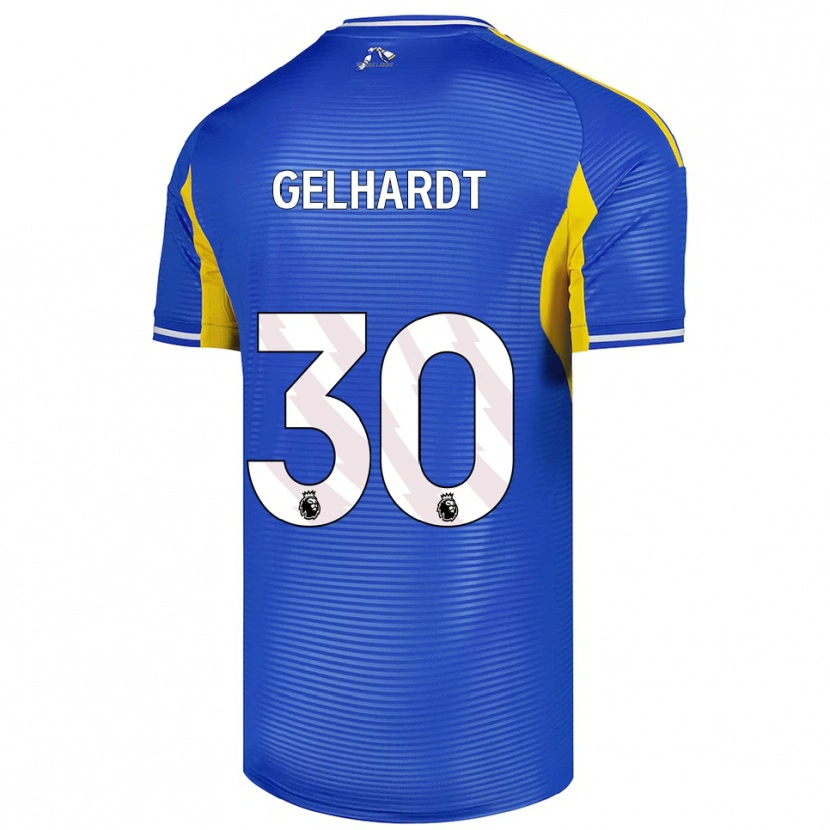 Danxen Kvinnor Joe Gelhardt #30 Blå Gul Bortatröja Matchtröjor 2025/26 Tröjor T-Tröja