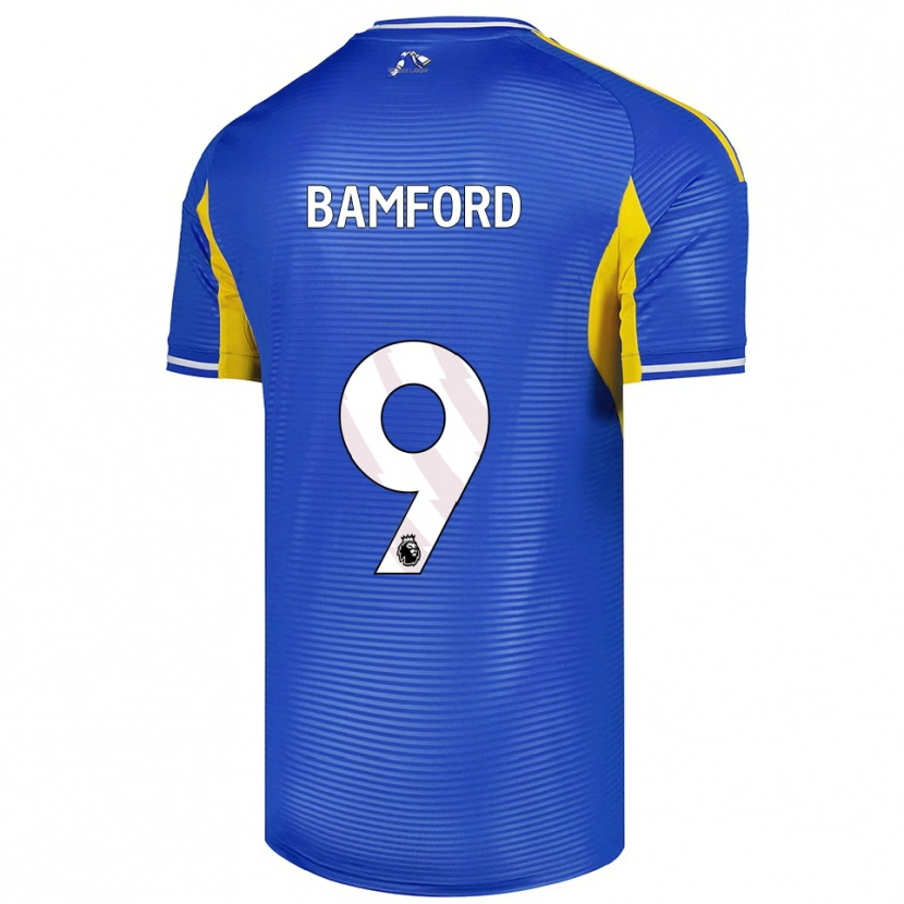 Danxen Kvinnor Patrick Bamford #9 Blå Gul Bortatröja Matchtröjor 2025/26 Tröjor T-Tröja