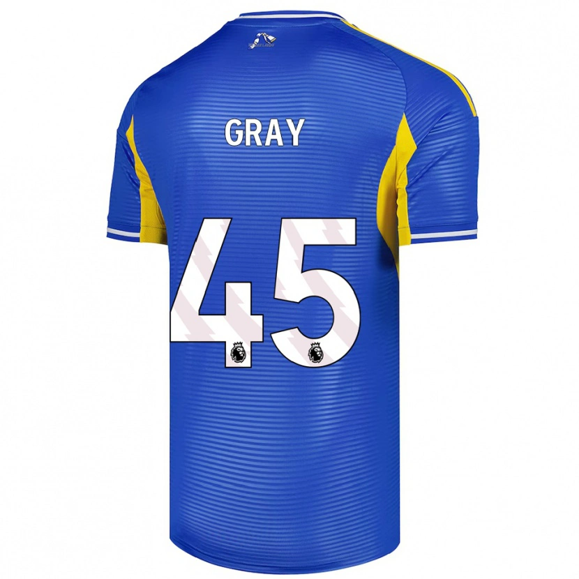 Danxen Kvinnor Harry Gray #45 Blå Gul Bortatröja Matchtröjor 2025/26 Tröjor T-Tröja