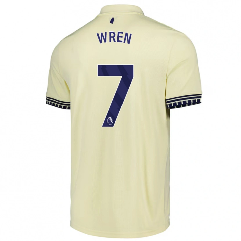 Danxen Kvinnor Kean Wren #7 Benvit Svart Bortatröja Matchtröjor 2025/26 Tröjor T-Tröja