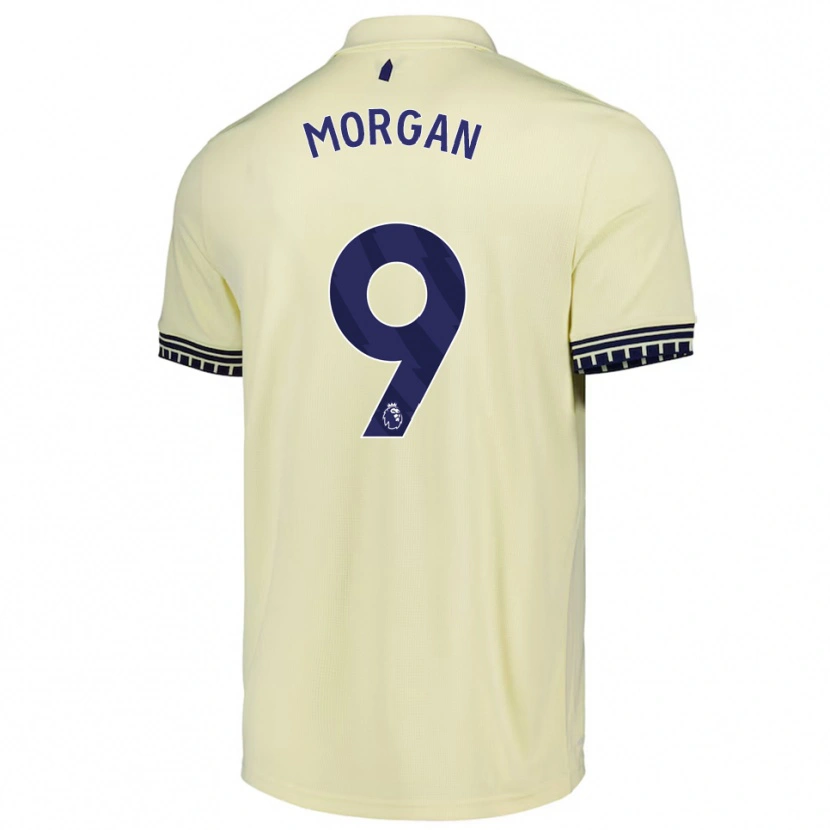 Danxen Kvinnor George Morgan #9 Benvit Svart Bortatröja Matchtröjor 2025/26 Tröjor T-Tröja