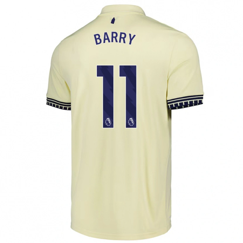 Danxen Kvinnor Thierno Barry #11 Benvit Svart Bortatröja Matchtröjor 2025/26 Tröjor T-Tröja