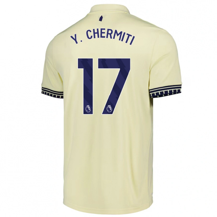 Danxen Kvinnor Chermiti #17 Benvit Svart Bortatröja Matchtröjor 2025/26 Tröjor T-Tröja