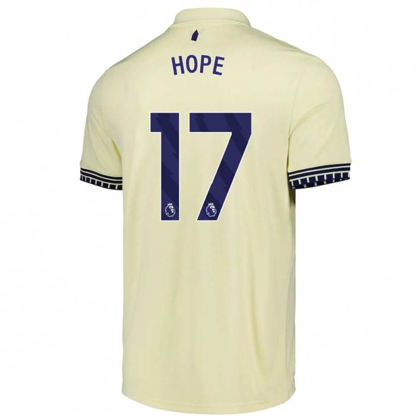 Danxen Kvinnor Lucy Hope #17 Benvit Svart Bortatröja Matchtröjor 2025/26 Tröjor T-Tröja