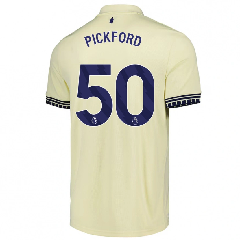 Danxen Kvinnor George Pickford #50 Benvit Svart Bortatröja Matchtröjor 2025/26 Tröjor T-Tröja