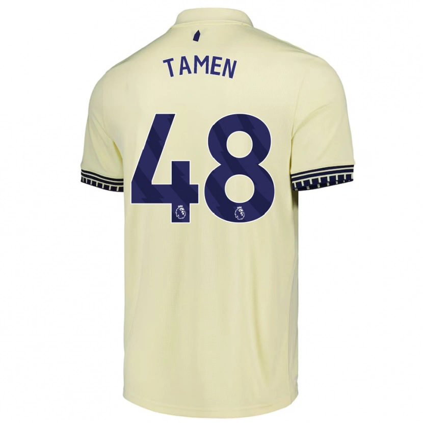 Danxen Kvinnor William Tamen #48 Benvit Svart Bortatröja Matchtröjor 2025/26 Tröjor T-Tröja