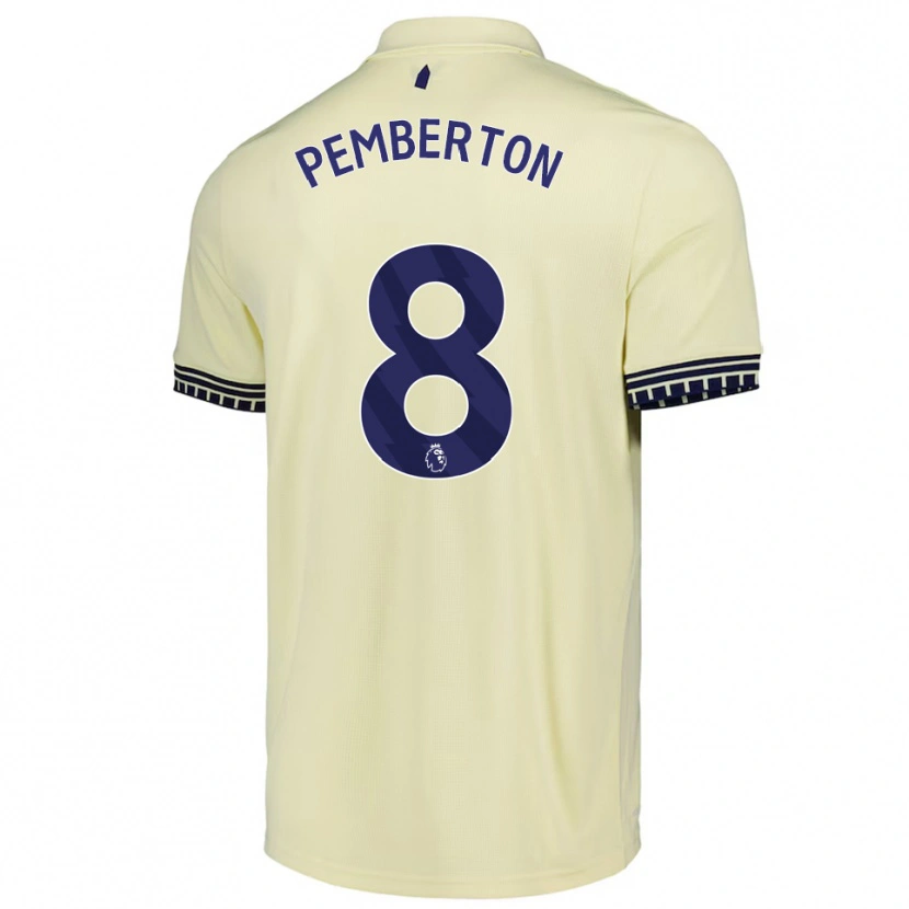 Danxen Kvinnor Dafi-Tomos Pemberton #8 Benvit Svart Bortatröja Matchtröjor 2025/26 Tröjor T-Tröja