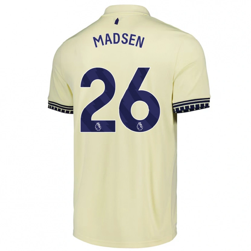 Danxen Kvinnor Rikke Madsen #26 Benvit Svart Bortatröja Matchtröjor 2025/26 Tröjor T-Tröja