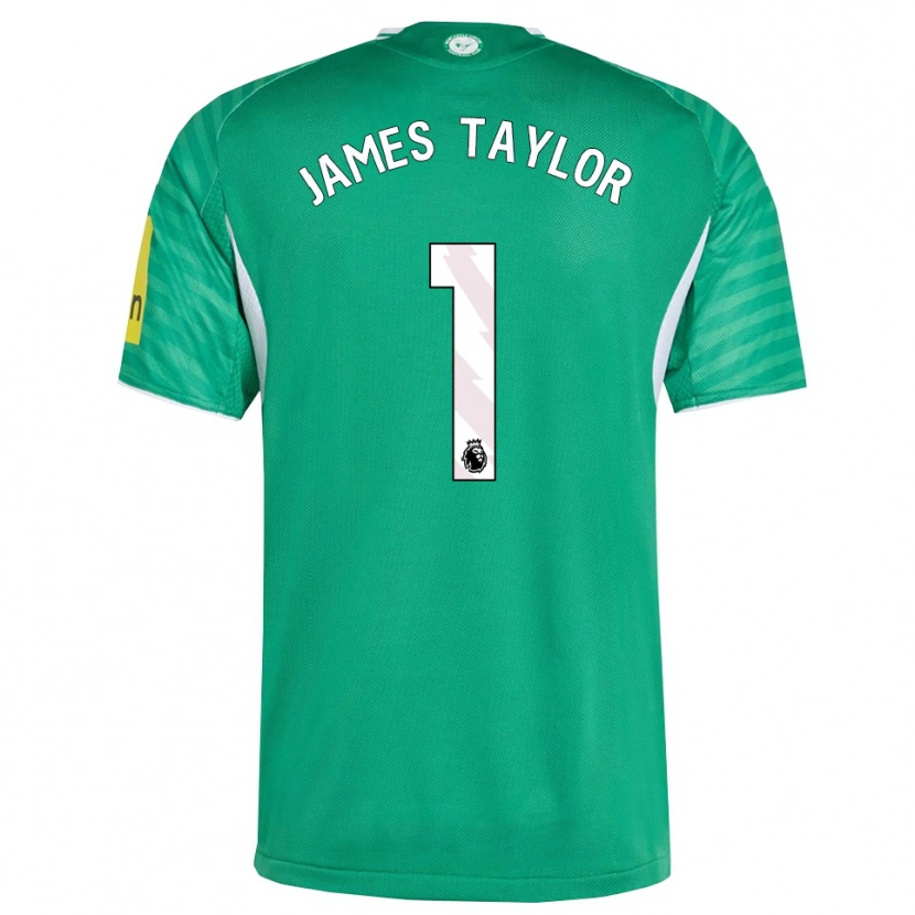 Danxen Kvinnor James Taylor #1 Grön Vit Bortatröja Matchtröjor 2025/26 Tröjor T-Tröja