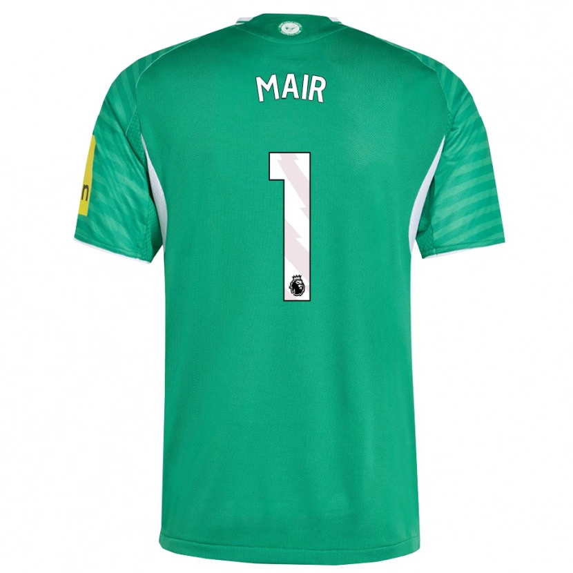 Danxen Kvinnor George Mair #1 Grön Vit Bortatröja Matchtröjor 2025/26 Tröjor T-Tröja