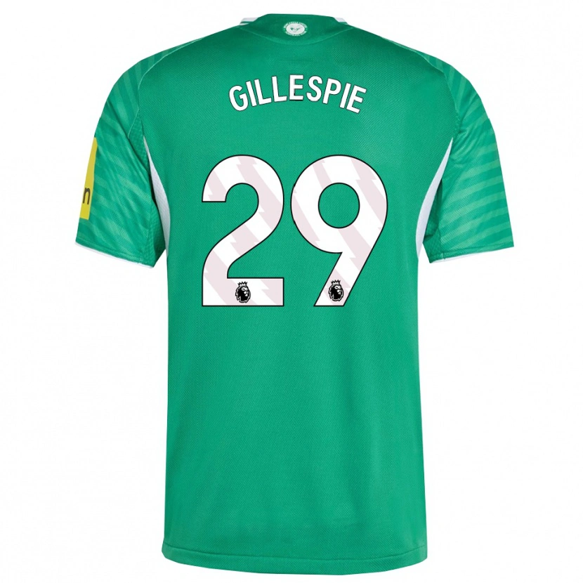 Danxen Kvinnor Mark Gillespie #29 Grön Vit Bortatröja Matchtröjor 2025/26 Tröjor T-Tröja