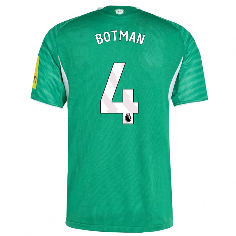 Danxen Kvinnor Sven Botman #4 Grön Vit Bortatröja Matchtröjor 2025/26 Tröjor T-Tröja